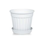 Hiper Klasik Salon Tabaklı 5.5 lt Beyaz Saksı