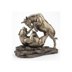 Hiper Veronese Serisi Boğa Ayı Dövüşü Biblo 19X9,5X16 Cm | Dekoratif Obje
