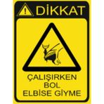 HiperAD Reklam Çalışırken Bol Elbise Giyme Dekota – 3 mm Forex Uyarısı 25 cm × 35CM - 1