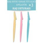 hipiylow Yüz Jileti Ve Kaş Usturası Kadın Jileti Epilasyon 3'lü Ustura Seti