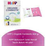 Hipp 1 Organik Combiotic 600 gr + Babysanft Islak Mendil Nazik Bakım 48 adet
