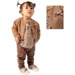 Hippıl Leopar Desen 1-4 Yaş Kız 3lü TAKIM-7041655 - Kahverengi