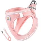 Hipubby Tasma Setli Köpek Koşum Takımı, Çekmesiz Ayarlanabilir Köpek Koşumuna Adım Atın Yumuşak Ağ Evcil Hayvan Koşum Yürüme, Koşu, Antrenman, Küçük Orta Büyük Köpekler için Yansıtıcı Köpek Yeleği