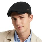 HIQIU Sürgülü bere, erkek beresi, bere, sonbahar, kış, siperli şapka, düz şapka, erkek sürüş Cabbie Hunter şapka, Gatsby Newsboy şapkası, A1# Siyah, M-L