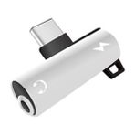 Hiqonic Type-C 2in1 Şarj Kulaklık Dönüştürücü Adaptör Şarj Çoğaltıcı Splitter Samsung Xiaomi Oppo Uyumlu - Siyah