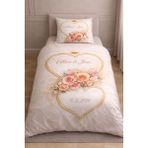 Hira Home Özel Tasarım Tek Kişilik Nevresim Takımı - Bej - 100 x 200 cm