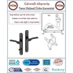 Hira Mat Siyah Wc Banyo Kapı Kolu - 1 Takım Ön ve Arka - Sağ - WC SAĞ