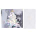 Hiraith 3D Noel Tebrik Kartı 3D Pop Up Işıltılı Noel Ağacı Tebrik Kartı Işıltılı Ağaç Nimet Şarkıları LR1130 Düğmeli Pil Ile 7,7 X 4,3 inç Zarf