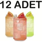 Hiras Dizayn 12 Adet Isıya Dayanıklı Borosilikat Cam Kokteyl ve Meşrubat Bardak Soğuk Kahve Içecek Bardak 420ML - Şeffaf Beyaz - 420 ml