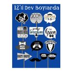 Hiras Dizayn 12'li Büyük Boy DAMAT Groom Bekarlığa Veda Nişan Düğün Konuşma Balonu Seti Groom's Team Best Man