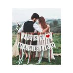 Hiras Dizayn Dev Just Married Düğün Banner Afişi Kına Gecesi Bride To Be Bekarlığa Veda Süsü Kalın Karton 12parça