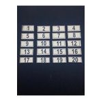 Hırdavat Kapı Dolap Raf Posta Kutusu Numarası 18x38mm 1 den 20 ye GEN520-20