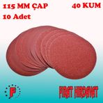 Hirdavatyeri 115 mm 40 Kum 10 Adet Cırt Zımpara