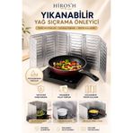 HİROS'H Ocak Arkası Yağ Sıçrama Önleyici Alüminyum Koruyucu Katlanır Yağ Sıçratmaz Folyo