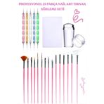 HİROS'H Profesyonel 21 Parça Nail Art Tırnak Süsleme Fırça Seti