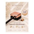 HİROS'H Yüksek Kaliteli 2 Delikli Kozmetik Dudak Kaş Eyeliner Kalemi Kalemtıraşı