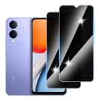 Hirshen [2 adet] Vivo Y36 zırhlı koruma camı için görüş koruma folyosu, gözetleme önleyici mahremiyet koruma folyosu, 9H sertlik, çizilmez, kabarcıksız, anti spy