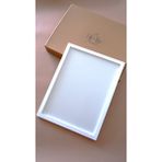 Hiruko Tasarım Atölyesi Ahşap Çerçeve 30X40 cm Premium Frame Puzzle Forma Düğün Nişan Fotoğraf Çerçevesi - Beyaz - 30 x 40