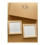 Hiruko Tasarım Atölyesi Ahşap Çerçeve Iç Ölçü 15x15 Cm 2'li Premium Frame Ahşap Anı-fotoğraf Çerçevesi