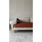 Hisar Home Bohem Çizgili Ponponlu Koltuk Kanepe Çekyat Örtüsü 90X200 - 90 x 200 cm - Kiremit