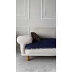 Hisar Home Bohem Dalgalı Ponponlu Koltuk Kanepe Çekyat Örtüsü 90X200 - 90 x 200 cm - Lacivert