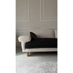 Hisar Home Bohem Dalgalı Ponponlu Koltuk Kanepe Çekyat Örtüsü 90X200 - 90 x 200 cm - Siyah