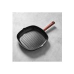 Hisar Oslo Ahşap 28 cm Granit Grill Tava