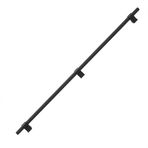 Hisar Siyah Metal Kulp 800 Mm Tırtıklı Desen Mobilya Çekmece Mutfak Dolabı Dolap Kulpları Kulbu
