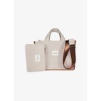 Hishi Rj Tote Bag Beige Kanvas Kadın Omuz Çantası