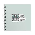 Hisli Şeyler 16x15 Çizgili Yazsan Gönül Razı Değil Yazmasam Olmaz Defter