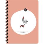 Hisli Şeyler 18.5X25 Çizgili Defter - Öyle Ölmem Füze At - Renkli