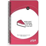 Hisli Şeyler Dünyanın En Tatlısı 13x19,5 cm 72 Yaprak 2024 Haftalık Ajanda