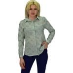 Hisset Kadın Brodeli Taşlı Bluz Bgl-St03720 - Yeşil - 44