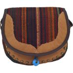 Hit Dükkan Kilim Kumaş Otantik Renkli Omuz Askılı (22CMX20CMX4CM) Iki Gözlü Kadın Çanta No7
