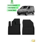 Hitaks Fiat Doblo Panelvan 2023 Sonrası Ile Uyumlu 4d Havuzlu Paspas Kapalı Kasa Ön Iki Parça - Siyah