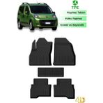 Hitaks Fiat Fiorino 2008 2014 ile Uyumlu 4d Havuzlu Oto Paspas Araca Özel - Siyah