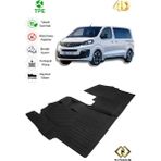 Hitaks Opel Vivaro C (Zafira Life) 2019 ve Üstü 4d Havuzlu Araca Özel Paspas Ön 2'li - Siyah