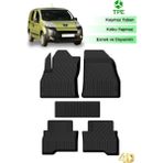 Hitaks Peugeot Bipper 2008 2016 ile Uyumlu Araca Özel 4d Havuzlu Oto Paspas - Siyah