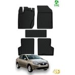 Hitaks Renault Symbol 3 Uyumlu Araca Özel 4d Oto Paspas Havuzlu 2013+ - Siyah