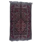HitDukkan Bordo Siyah Desenli Çeyizlik Hediyelik Saçaklı (65cmx112cm) İnce Namaz Seccadesi No22