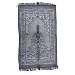 HitDukkan Gri Siyah Desenli Çeyizlik Hediyelik Saçaklı (67cmx110cm) İnce Namaz Seccadesi No23
