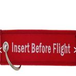 HitDukkan Insert Before Flight Kırmızı Anahtarlık 13cmx3cm 8965874563241