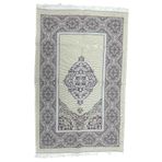 HitDukkan Mor Krem Yaprak Desenli Çeyizlik Hediyelik Saçaklı (65CMX110CM) Namaz Seccadesi No35 (70 x 232)
