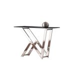 Hitit Dekorasyon Alba Paslanmaz Metal Dresuar/Konsol Gümüş