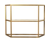 Hitit Dekorasyon Alison 2 Raflı Gold Metal Dresuar&Konsol - Altın