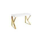 Hitit Dekorasyon Carrina Gold Metal Çalışma Masası Altın