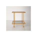 Hitit Dekorasyon Dolores Gold Metal Yan Sehpa Gold11 45 x 45
