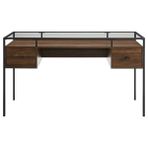Hitit Dekorasyon Gianna Siyah Metal Çalışma Masası - 76 x 140 cm