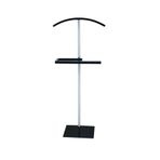 Hitit Dekorasyon Gümüş & Siyah Metal Dilsiz Uşak 45x26x115 Cm Polla