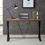 Hitit Dekorasyon Holly Siyah Metal Çalışma Masası - 76 x 120 cm